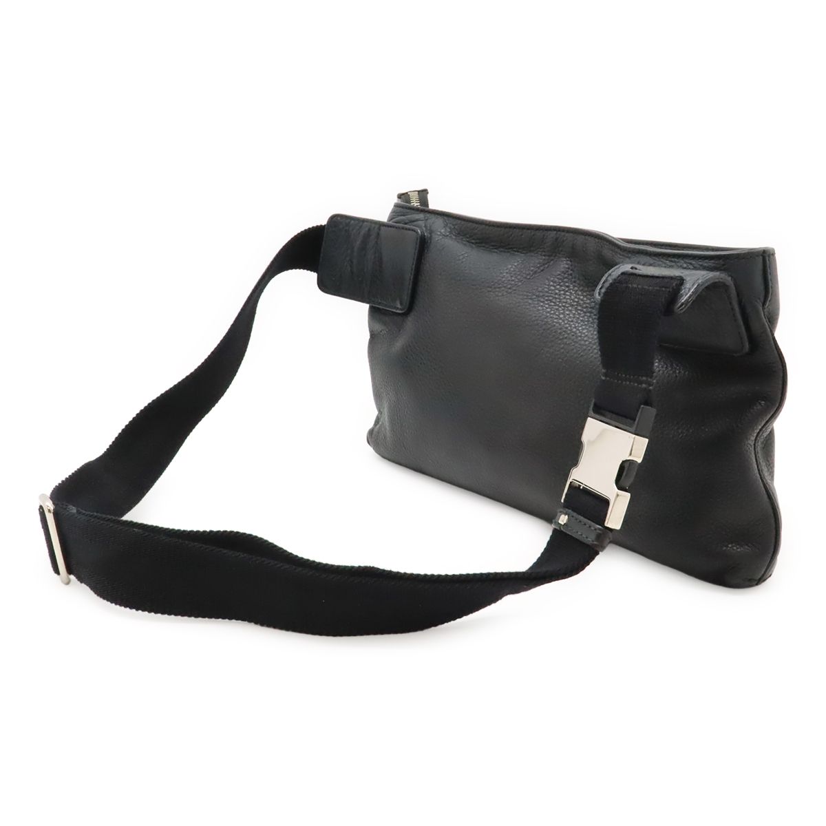 Gucci Soho Interlocking Logo Belt Bag Leather Black Silver