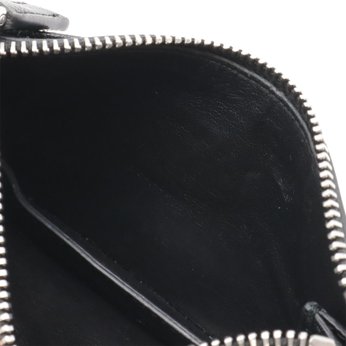 Prada Saffiano Triangle Logo Card Case Business Holder Coin Purse Leather Nero
