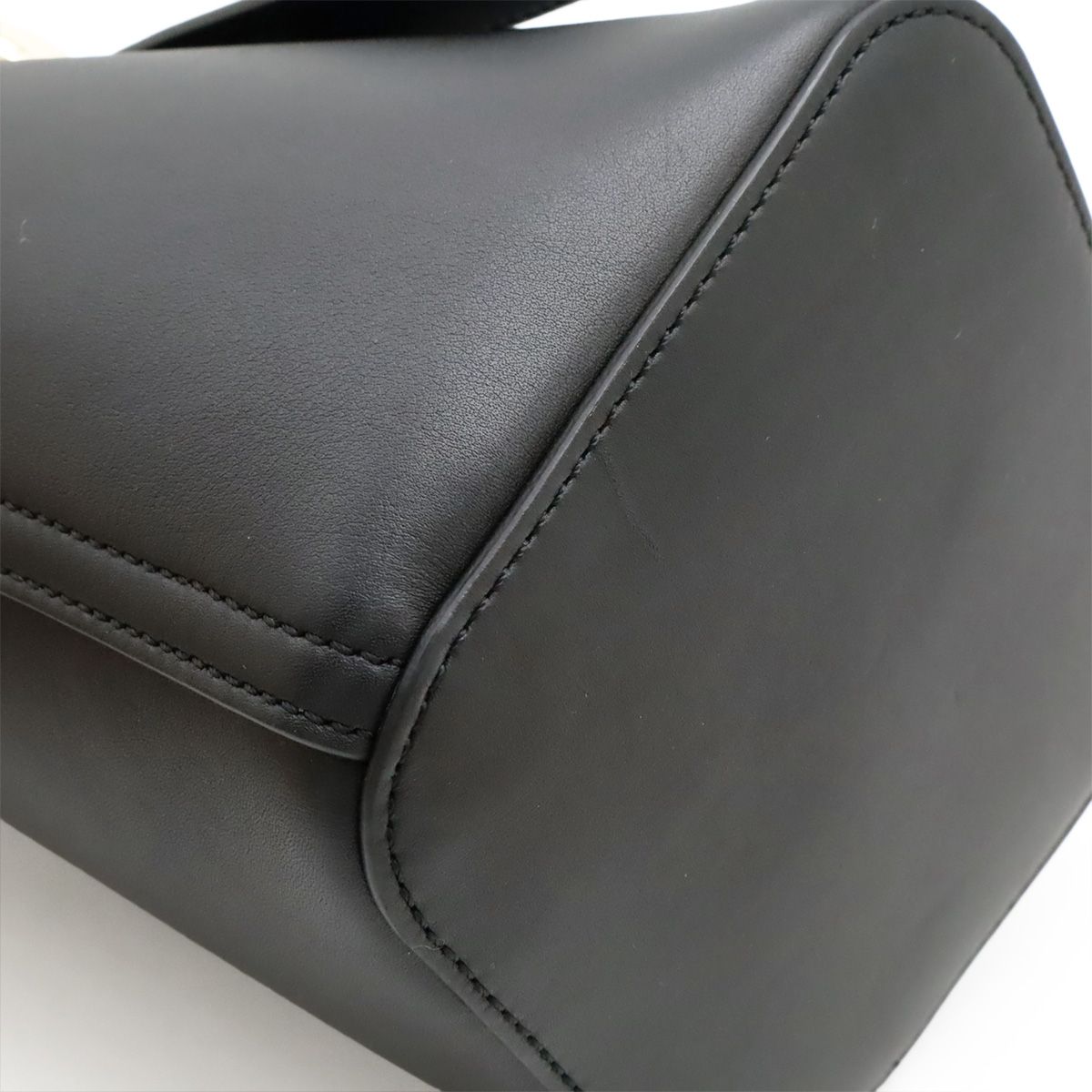 Loewe Pebble Bucket Bag Mini Slim Scarf Leather Black Gold