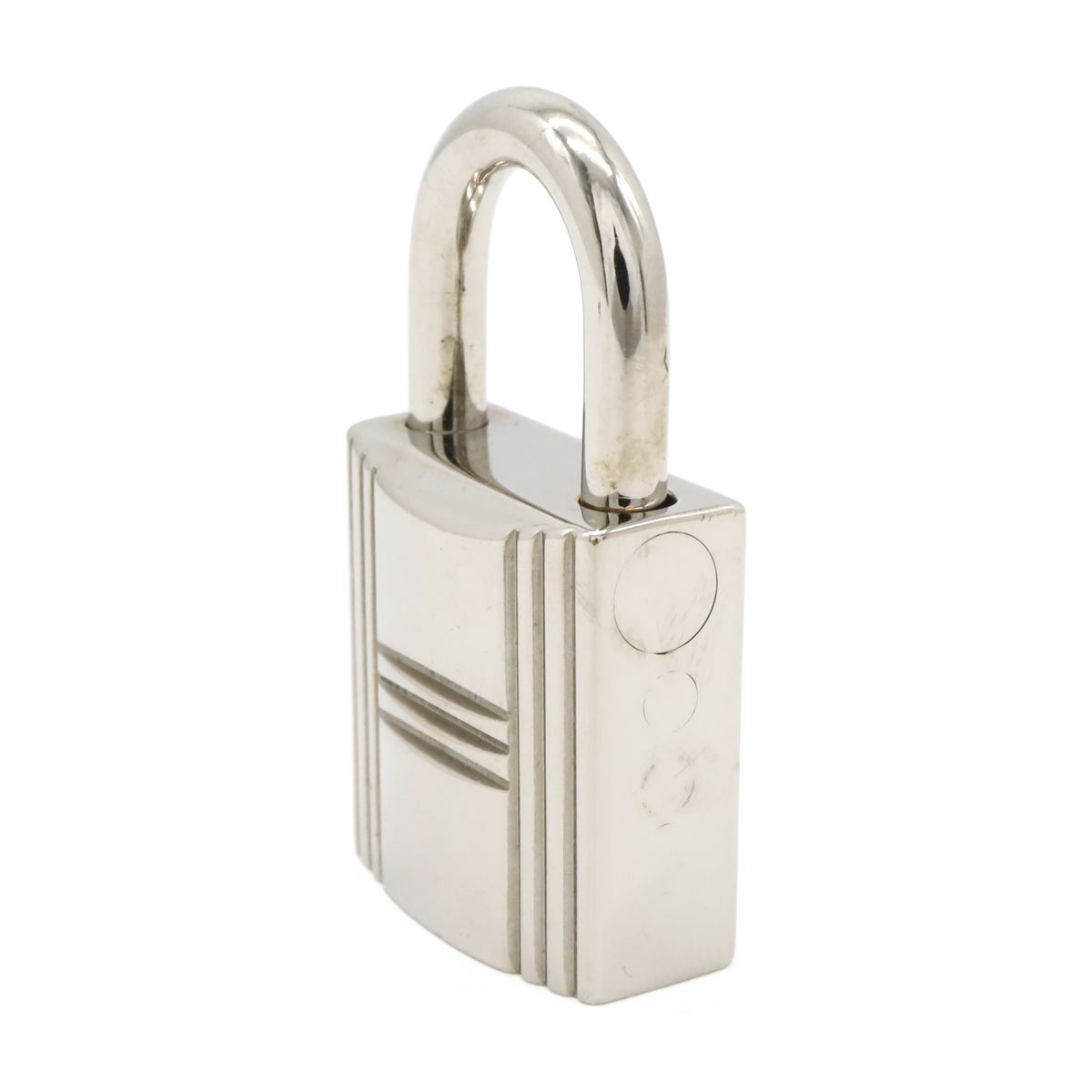 Hermes Cadena Padlock Key with Key Metal Silver