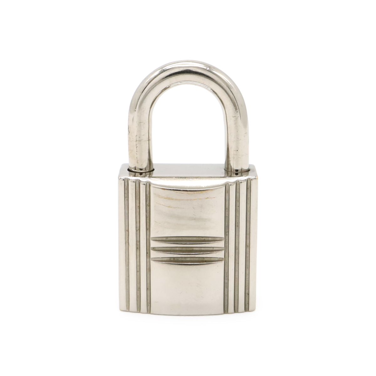 Hermes Cadena Padlock Key with Key Metal Silver