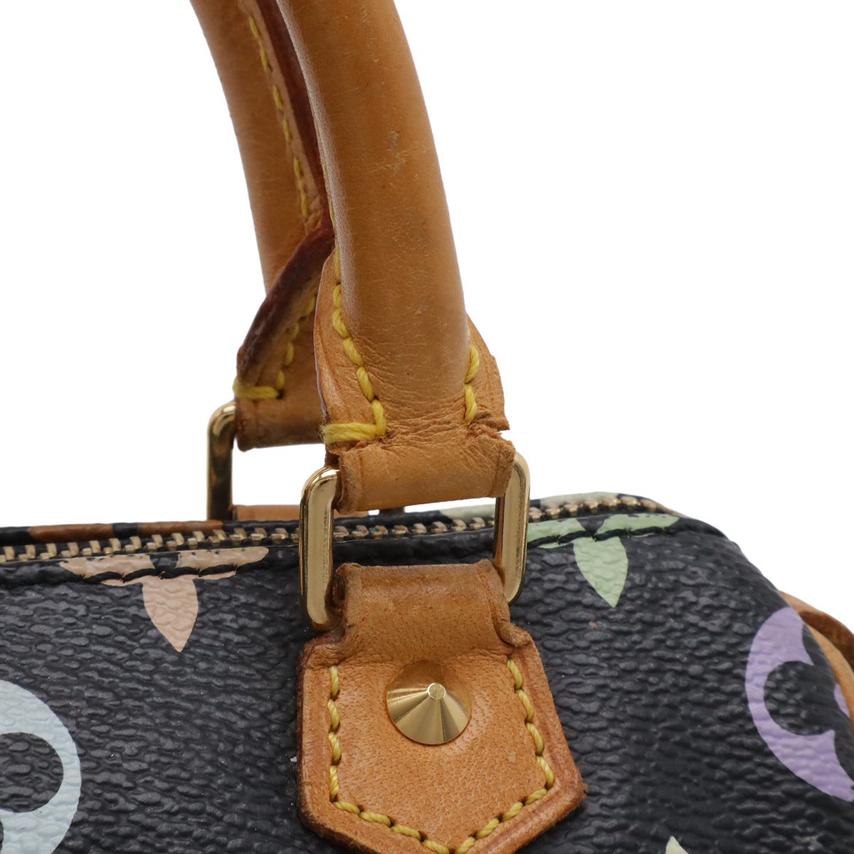 Louis Vuitton Monogram Multicolor Mini Speedy Mini Bag Pouch Case Noir Black