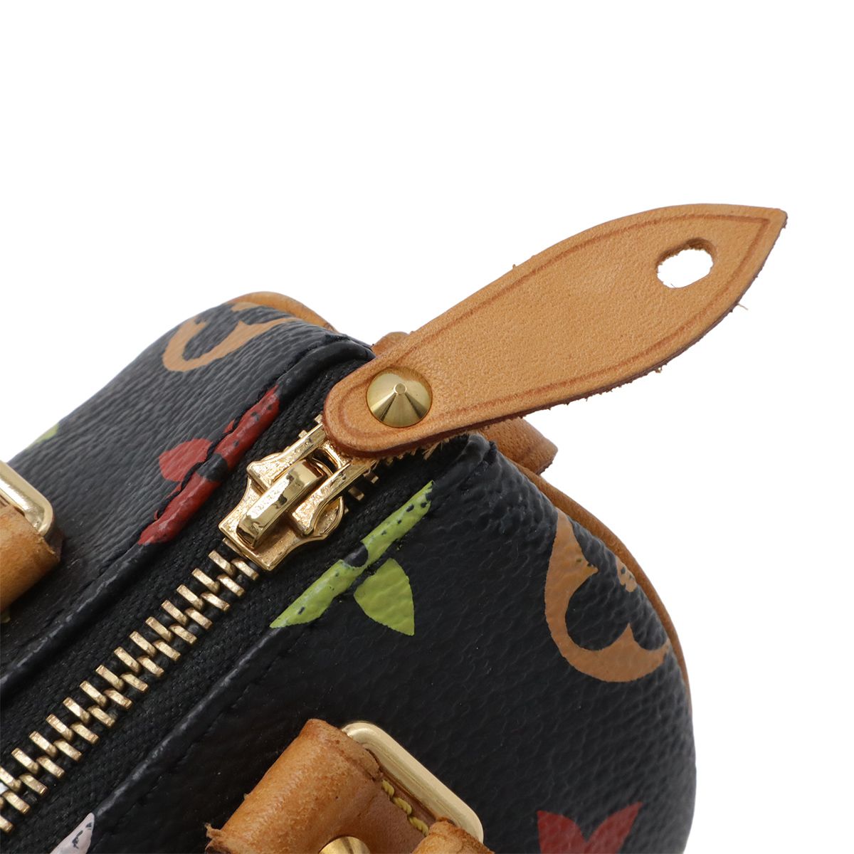 Louis Vuitton Monogram Multicolor Mini Speedy Mini Bag Pouch Case Noir Black