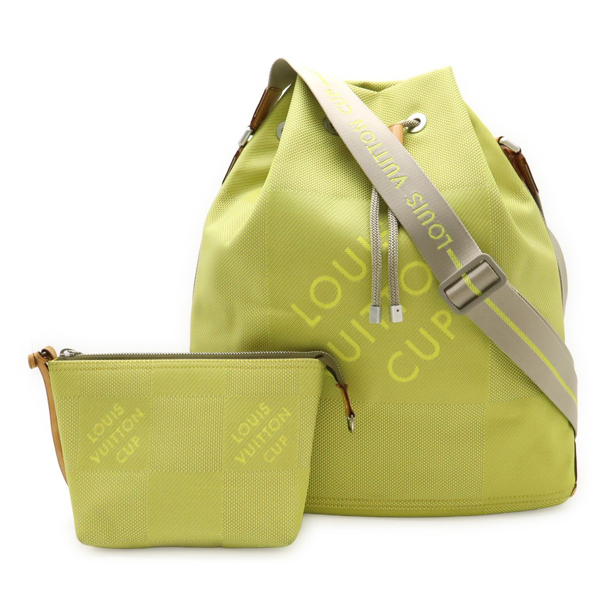 Louis Vuitton Damier Geant Volunteer LV Cup Limited Drawstring Shoulder Bag