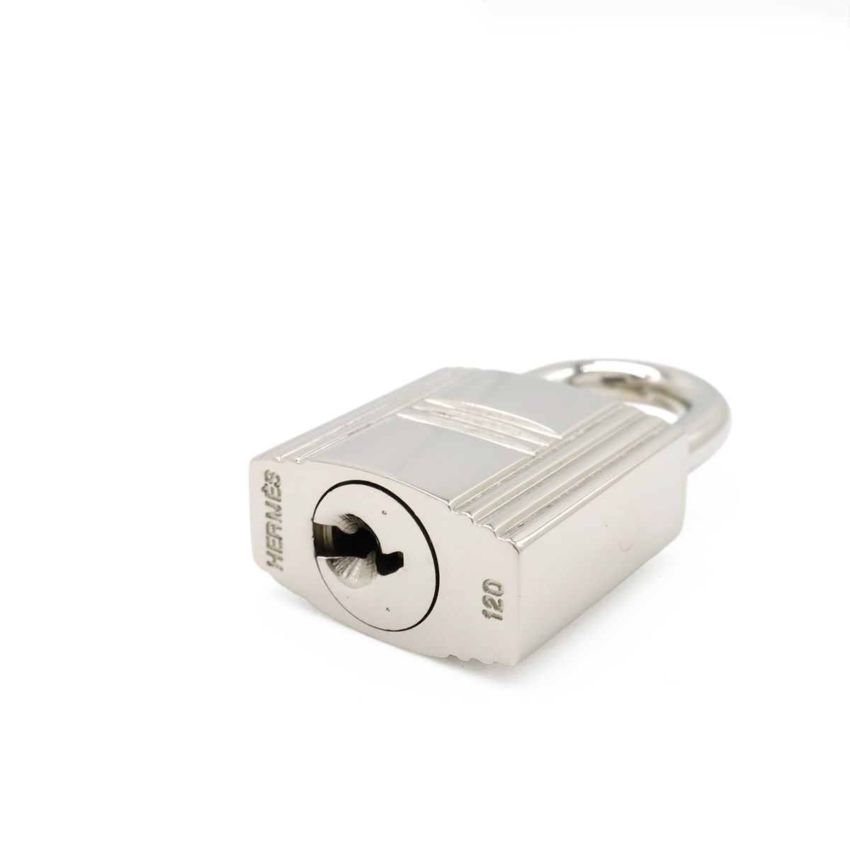 Hermes Cadena Padlock Key with Key Metal Silver
