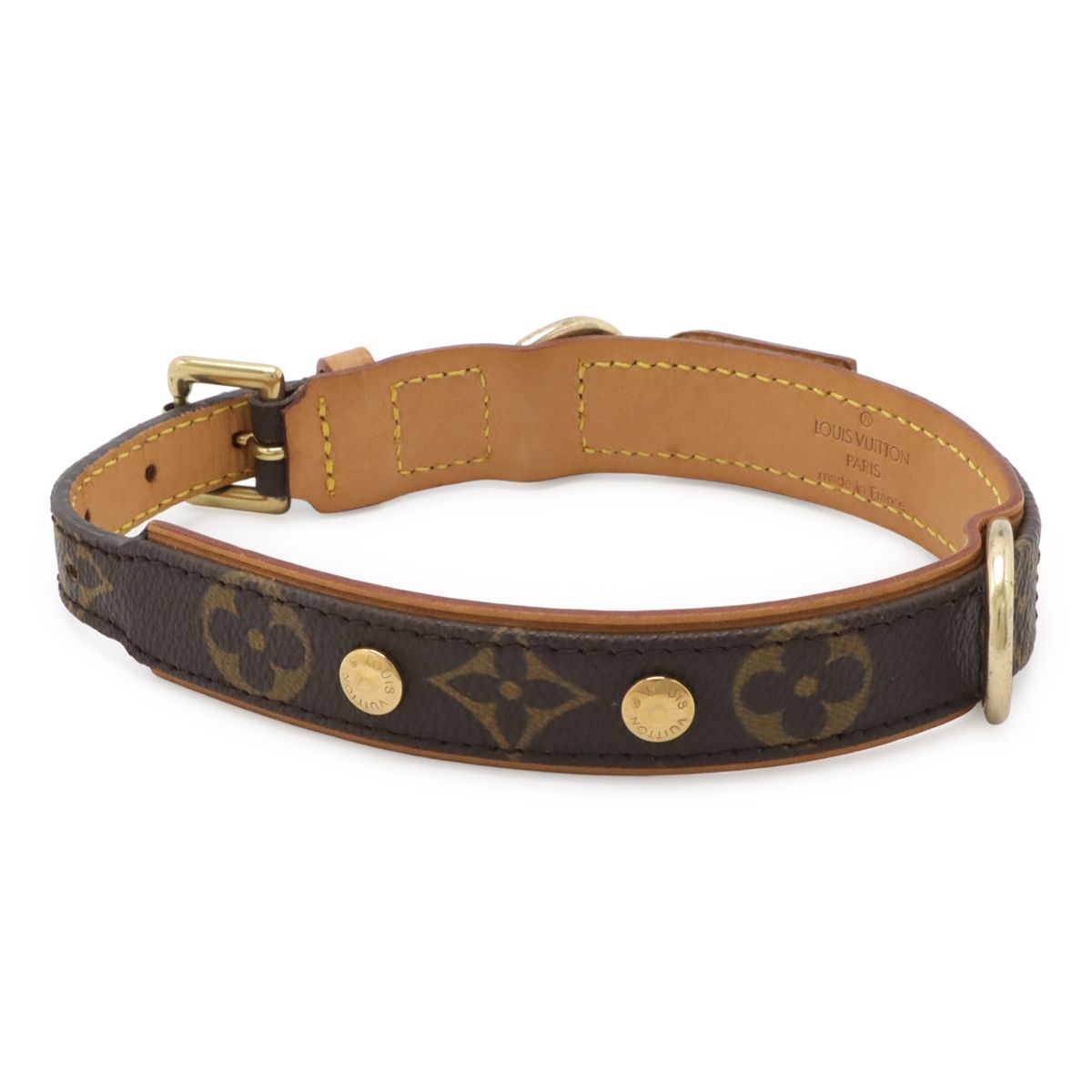Louis Vuitton Monogram Collier Baxter MM Dog Collar Pet Tag Pet Accessory