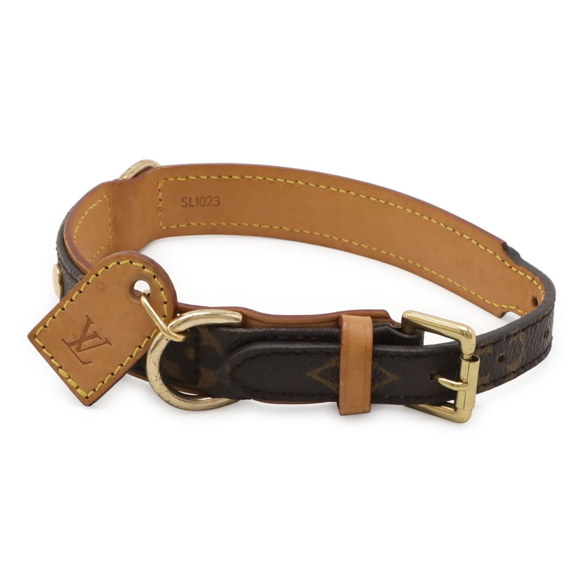 Louis Vuitton Monogram Collier Baxter MM Dog Collar Pet Tag Pet Accessory