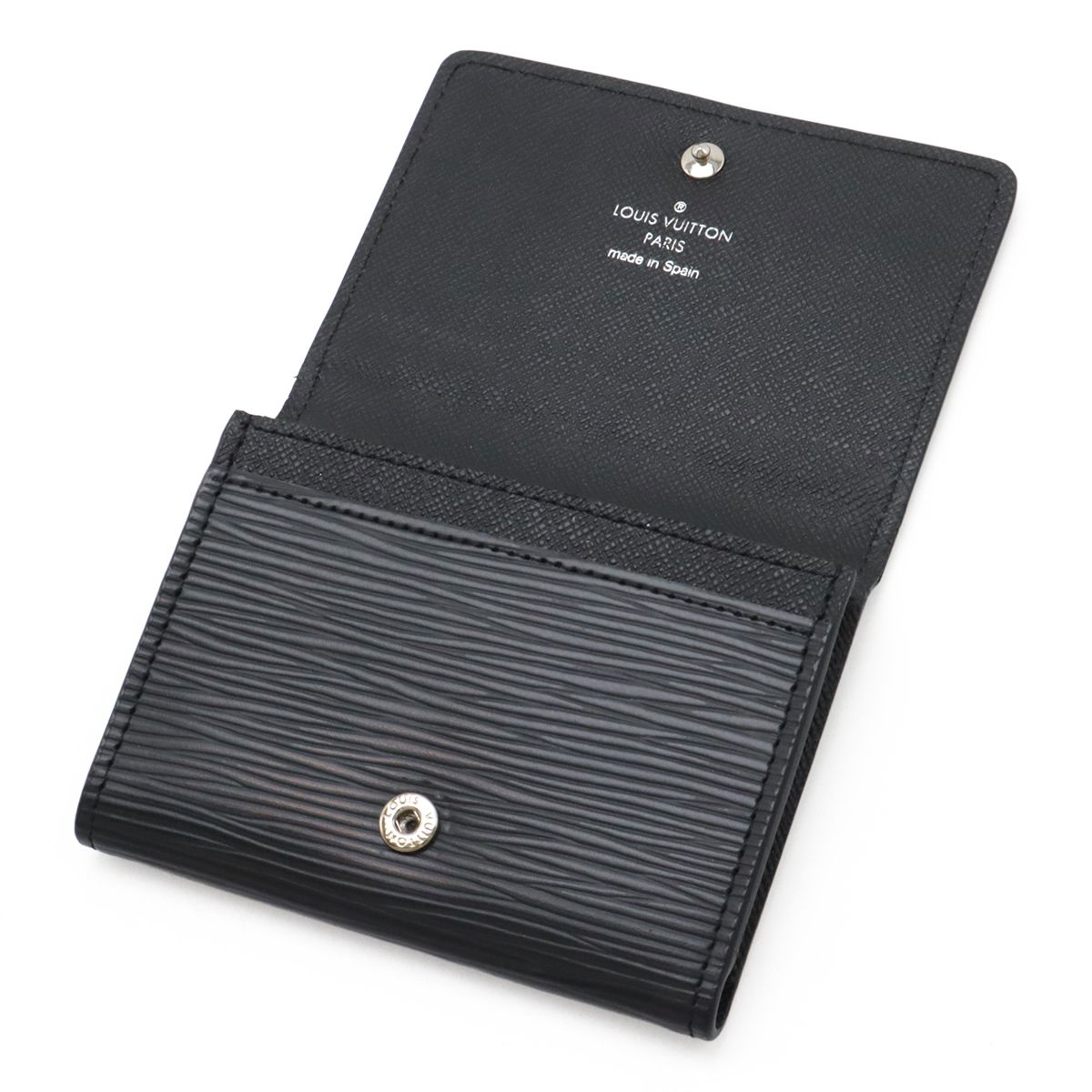 Louis Vuitton Epi Envelope Carte de Visite Card Case Business Holder Noir Black