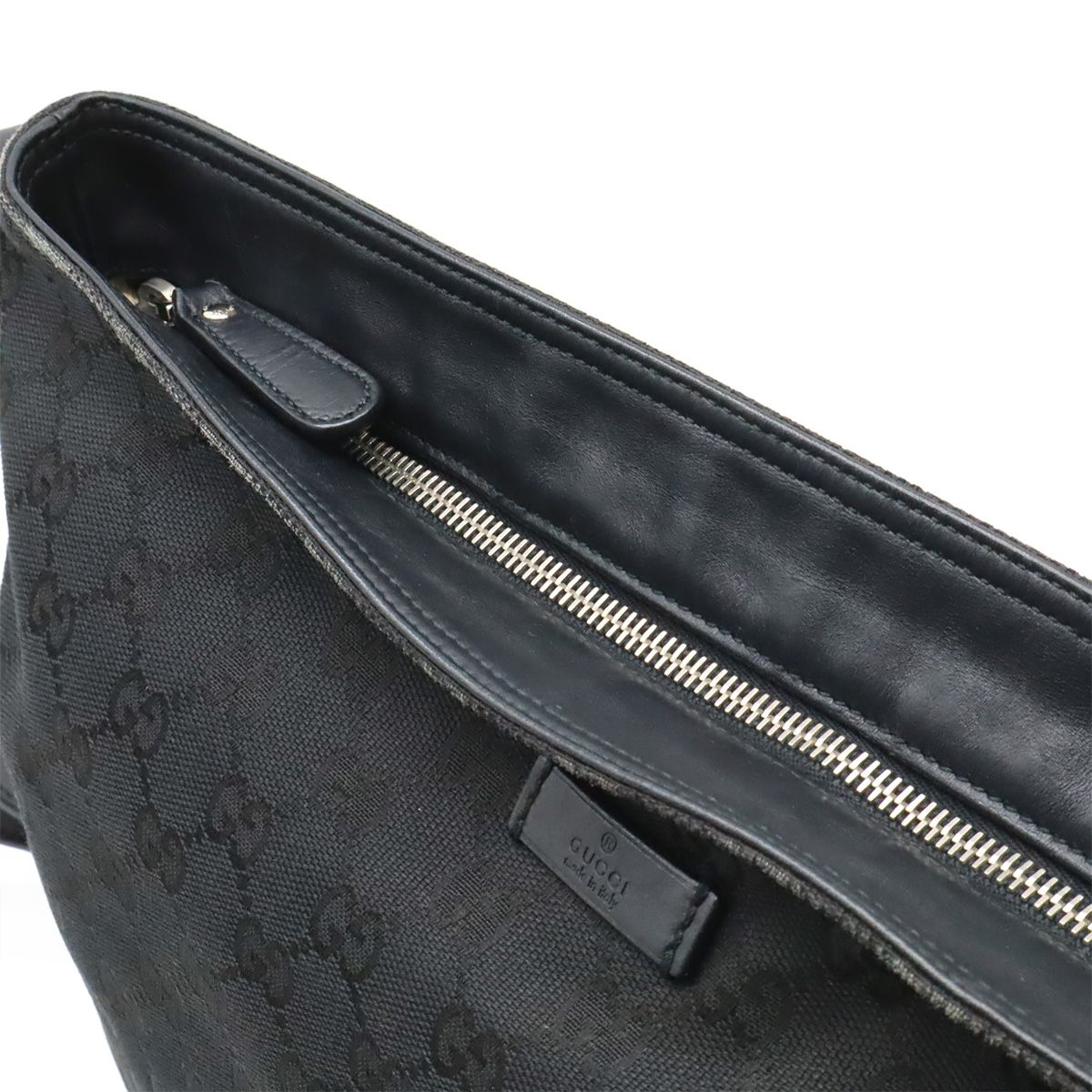 Gucci GG Canvas Sherry Line Shoulder Bag Crossbody Leather Black Green Red