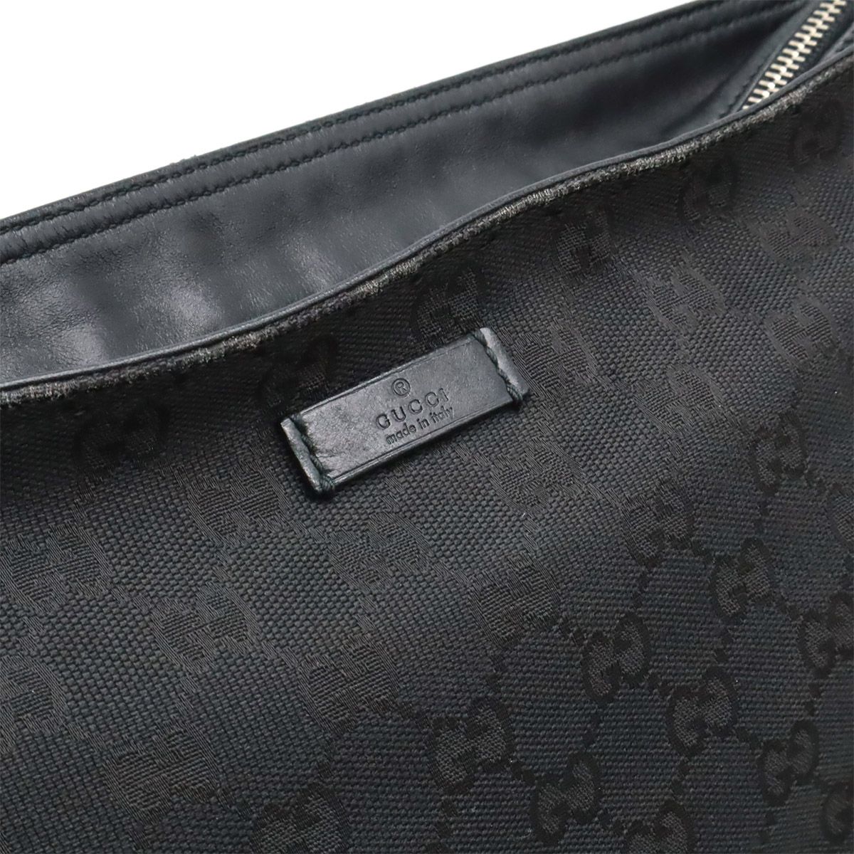 Gucci GG Canvas Sherry Line Shoulder Bag Crossbody Leather Black Green Red