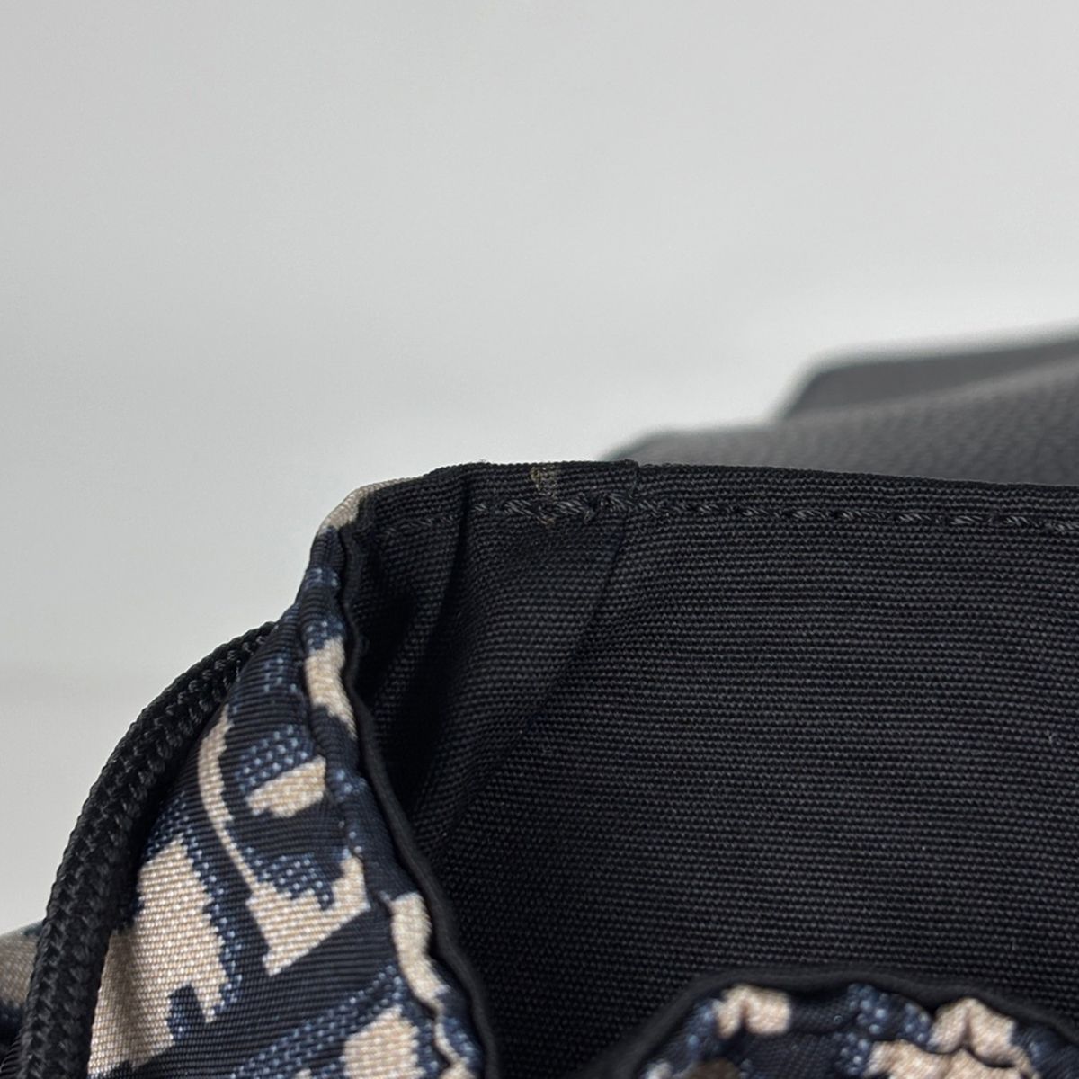 Dior Oblique Backpack Trotter Pattern Nylon Navy