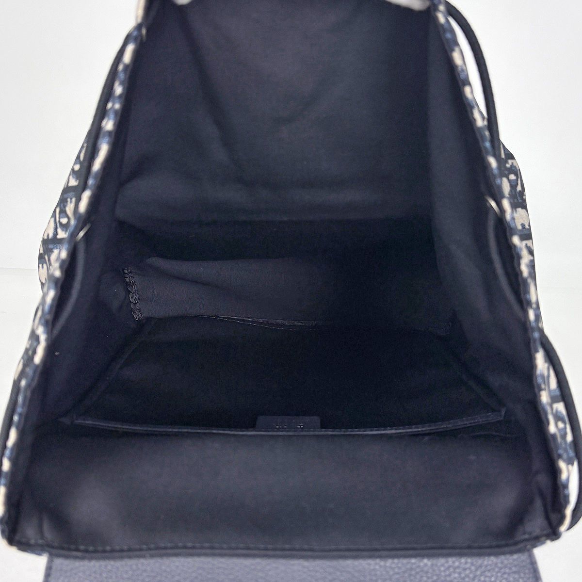 Dior Oblique Backpack Trotter Pattern Nylon Navy