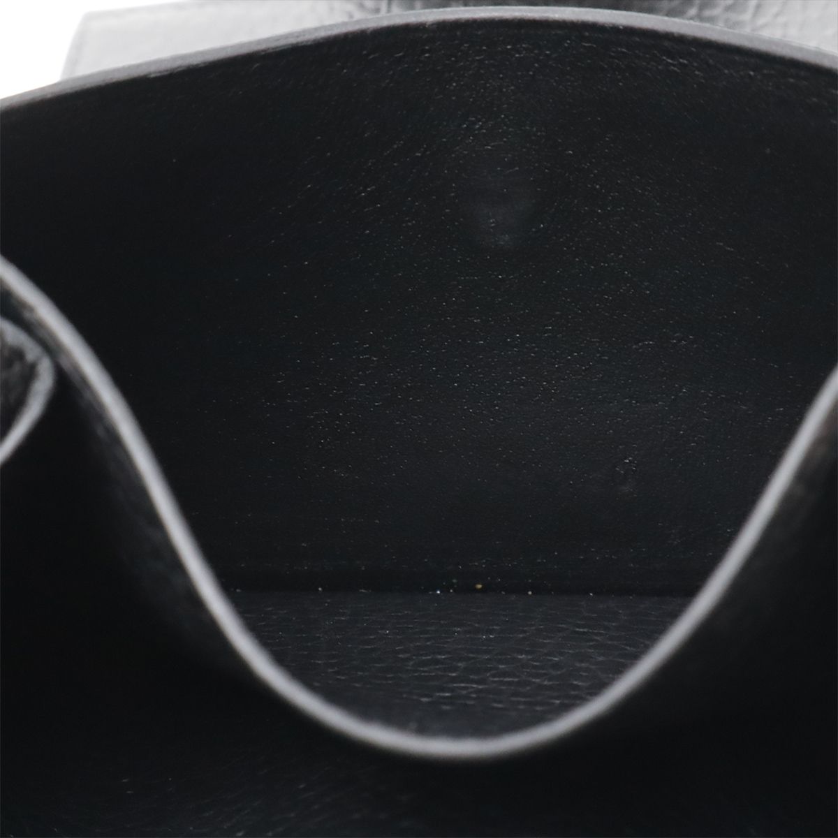 Hermes Illiade Compact Wallet Bifold Veau Gallop D'hermes Leather Black Silver