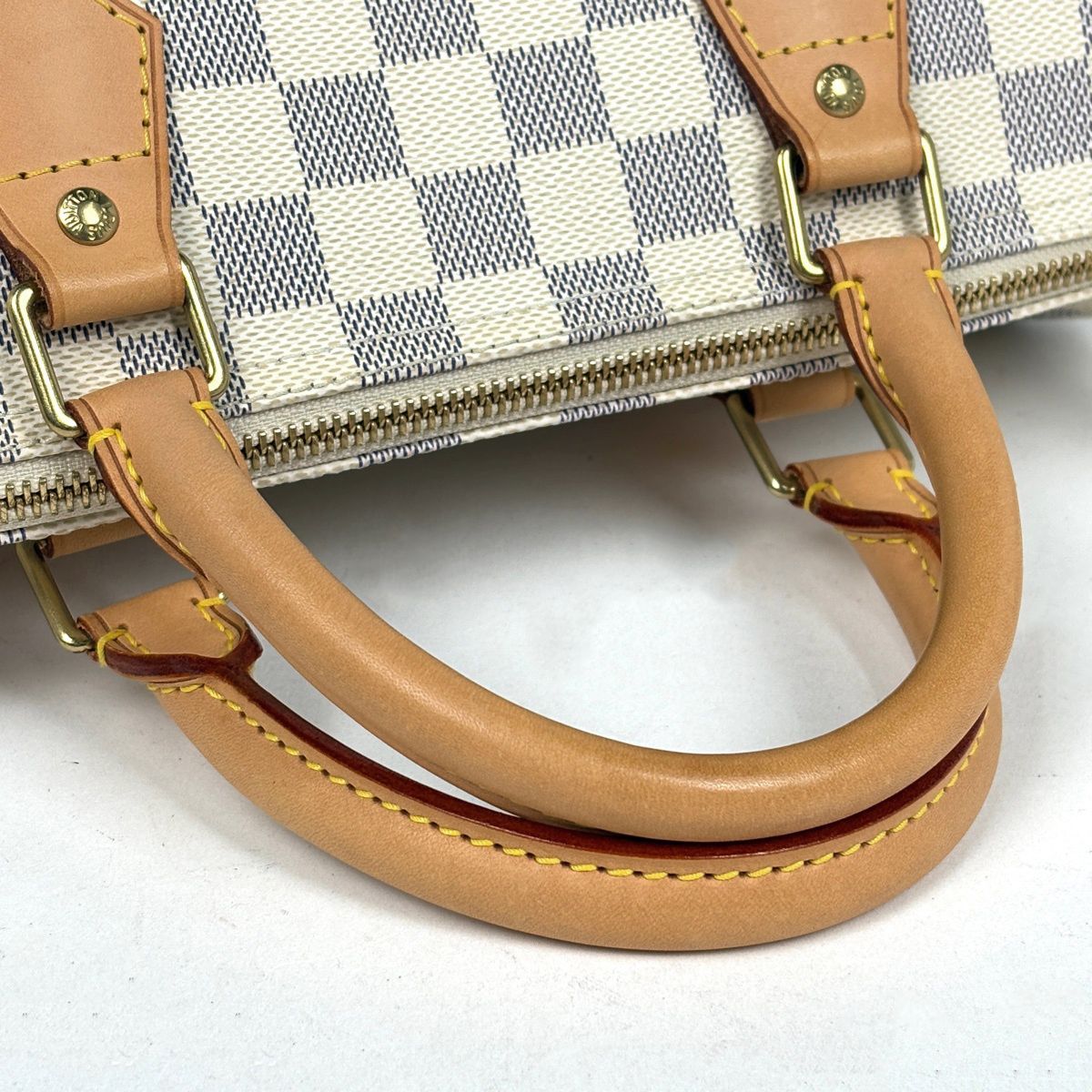 Louis Vuitton Speedy 30 Boston Bag Damier Azur White