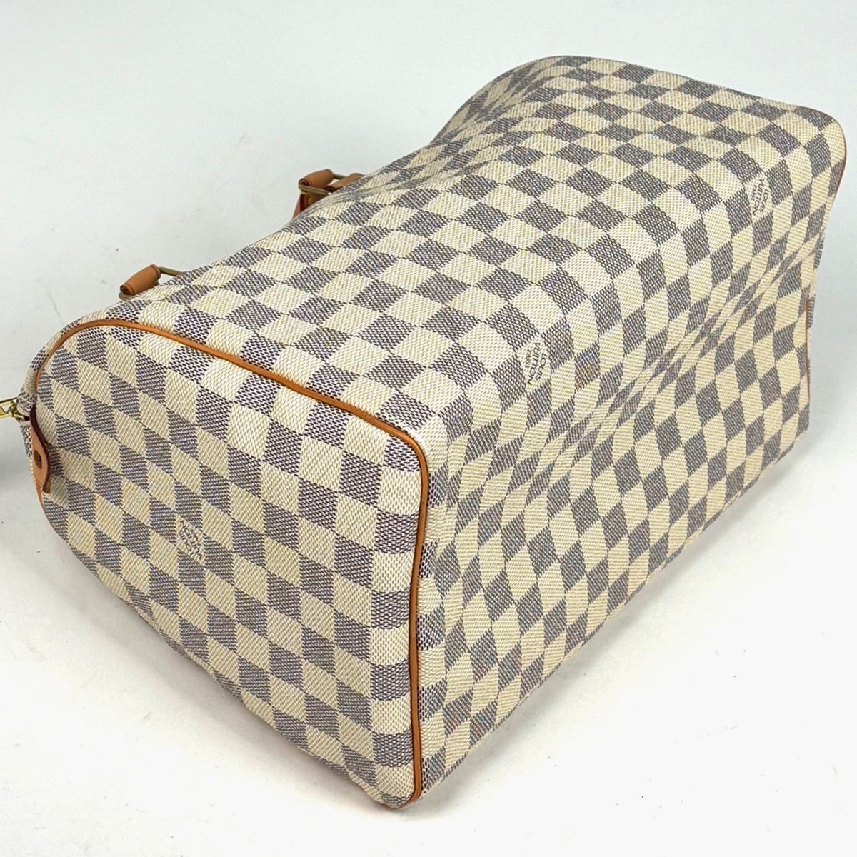 Louis Vuitton Speedy 30 Boston Bag Damier Azur White
