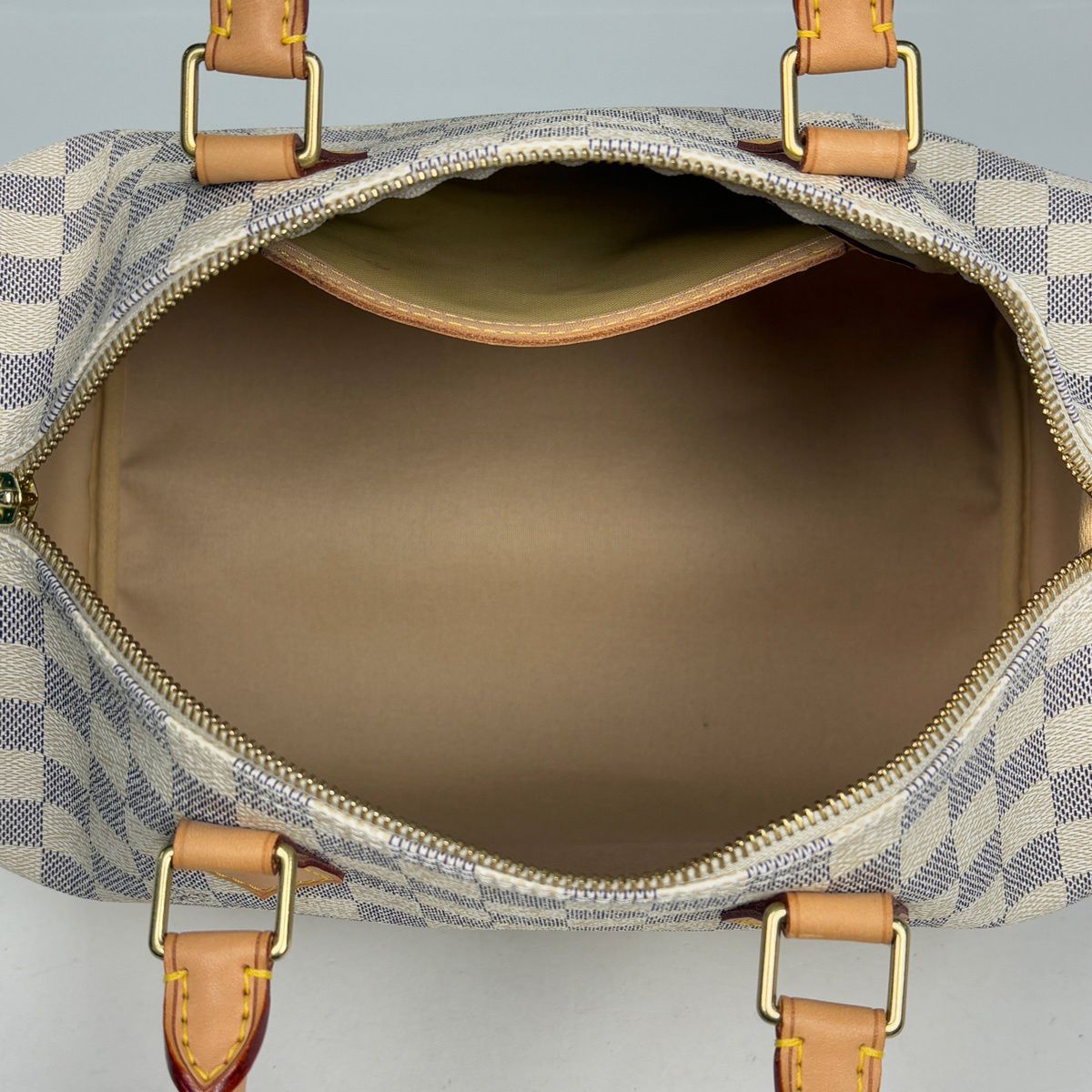Louis Vuitton Speedy 30 Boston Bag Damier Azur White
