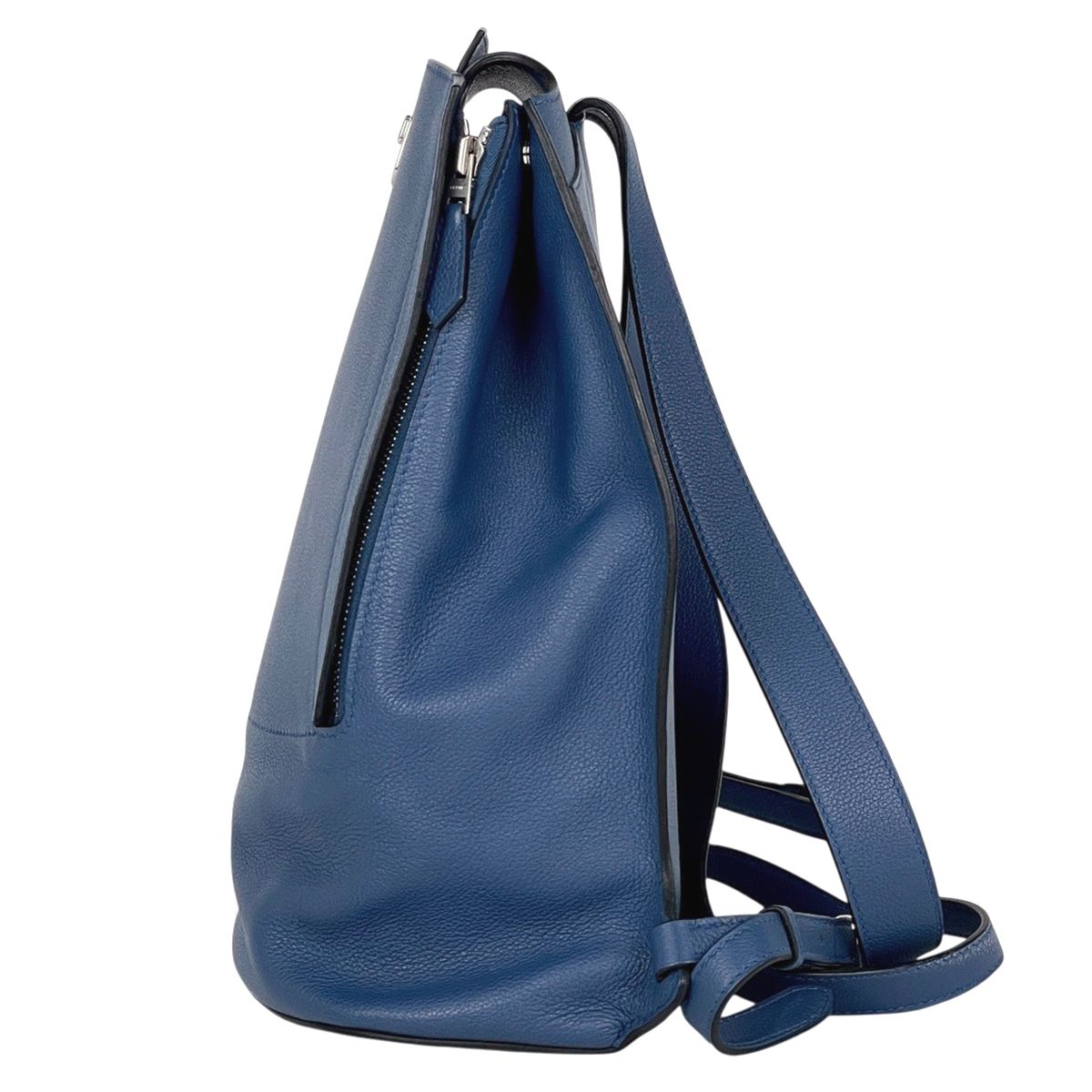 Hermes Sac a Dos Gray Backpack Leather Blue Agat