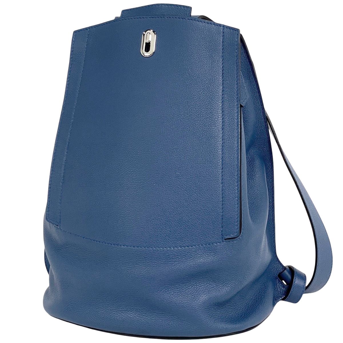 Hermes Sac a Dos Gray Backpack Leather Blue Agat