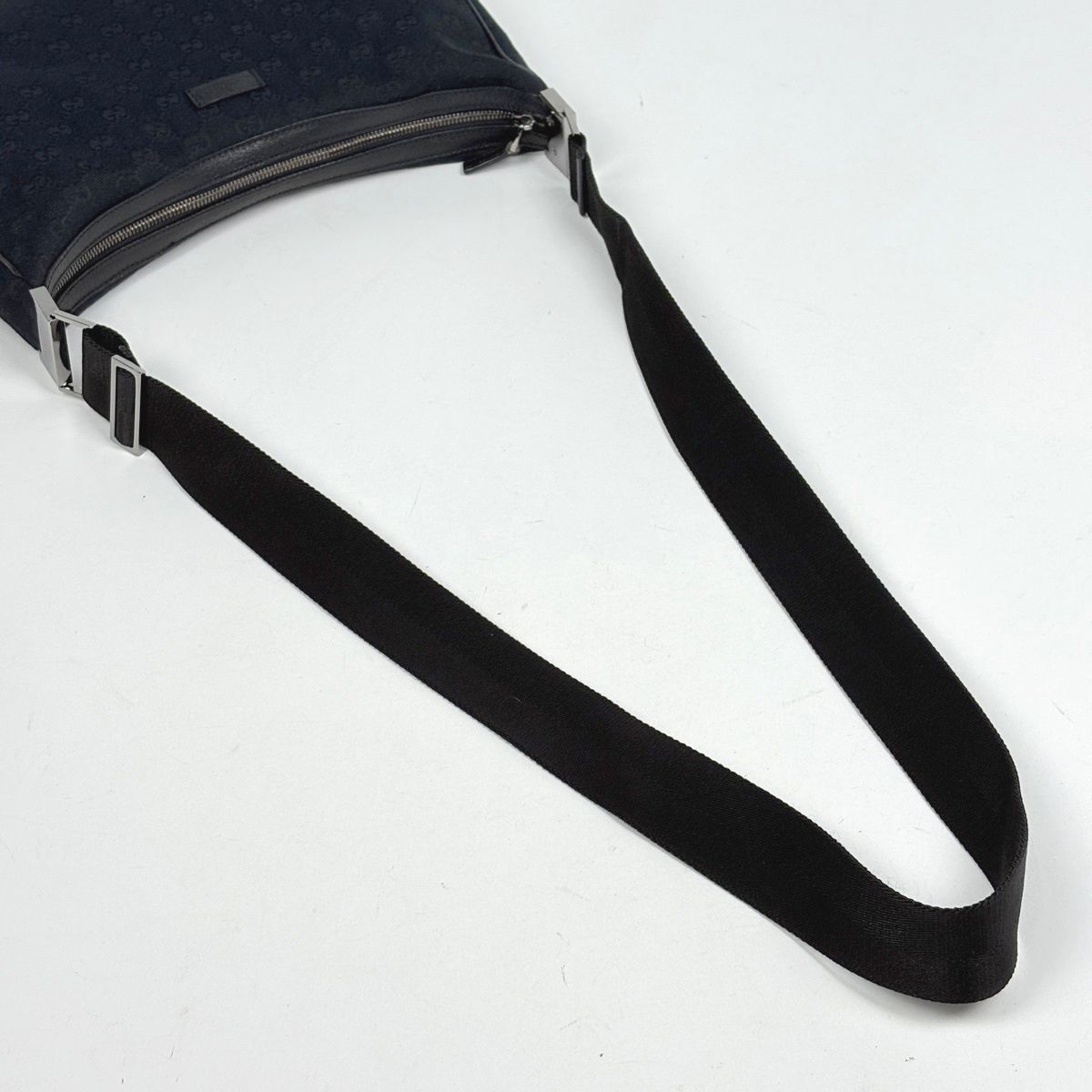 Gucci GG Pattern Shoulder Bag Canvas Black