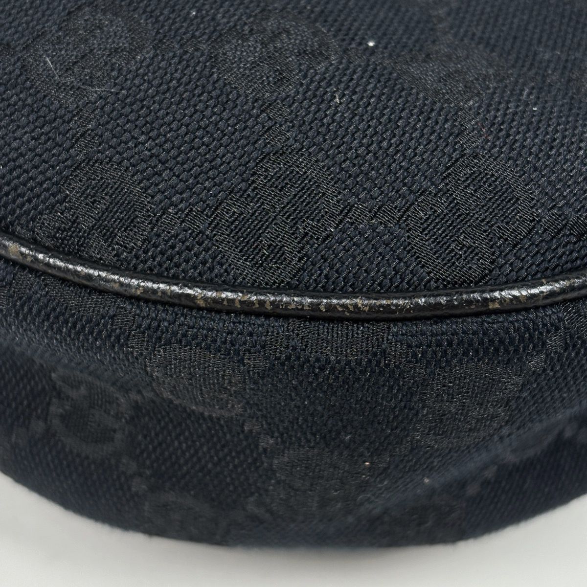 Gucci GG Pattern Shoulder Bag Canvas Black