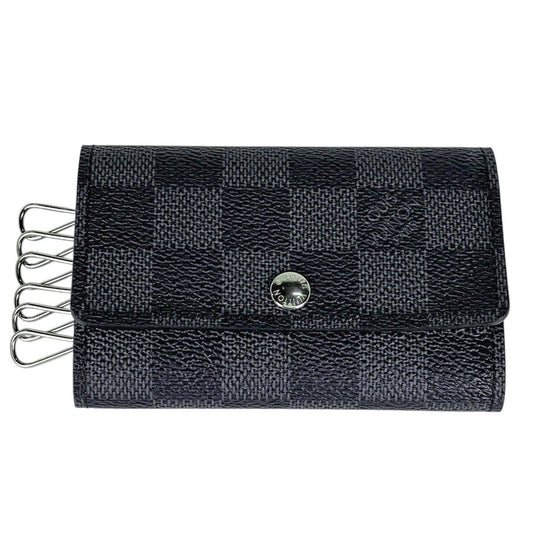 Louis Vuitton Multicles 6 Key Holder Key Case Damier Graphite Black