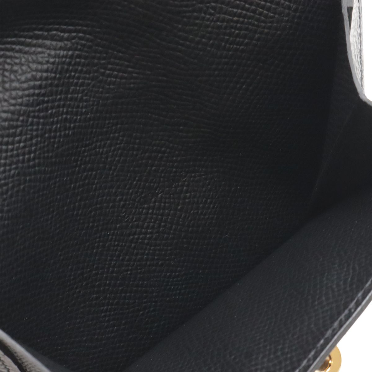 Hermes Kelly Pocket Compact Coin Purse Veau Epsom Black Gold