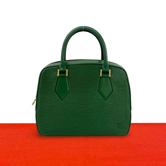 Louis Vuitton Vintage Sa Blanc Epi Leather Mini Boston Bag Borneo Green