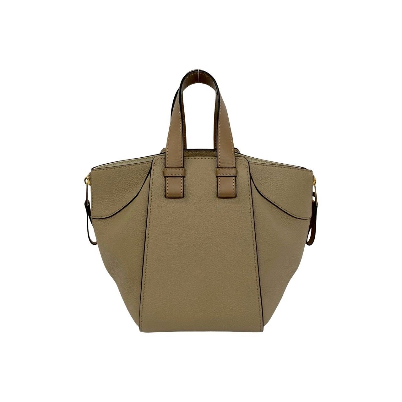 Loewe Hammock Compact Anagram Logo Leather 2-Way Shoulder Bag Beige