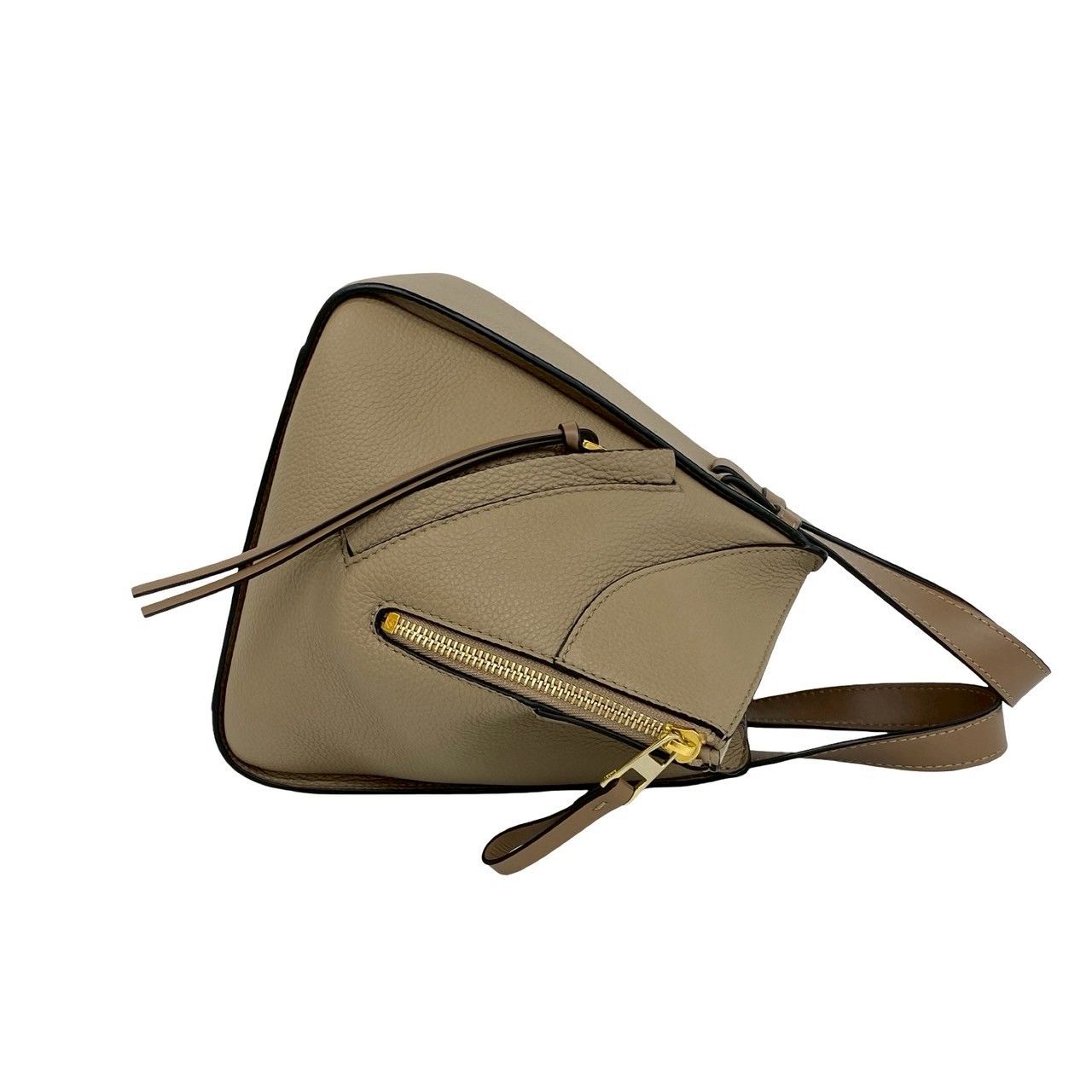 Loewe Hammock Compact Anagram Logo Leather 2-Way Shoulder Bag Beige