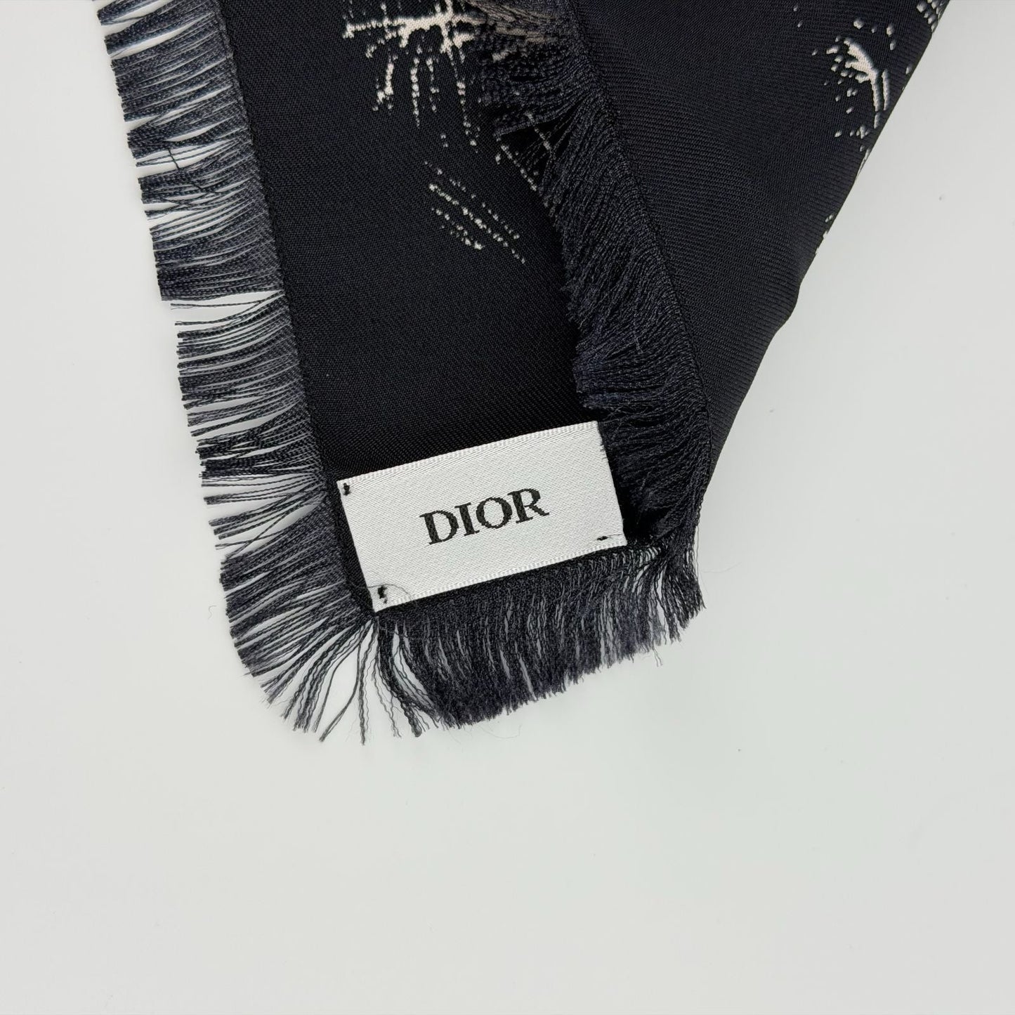 Dior le Scarf Navy Silk Vintage