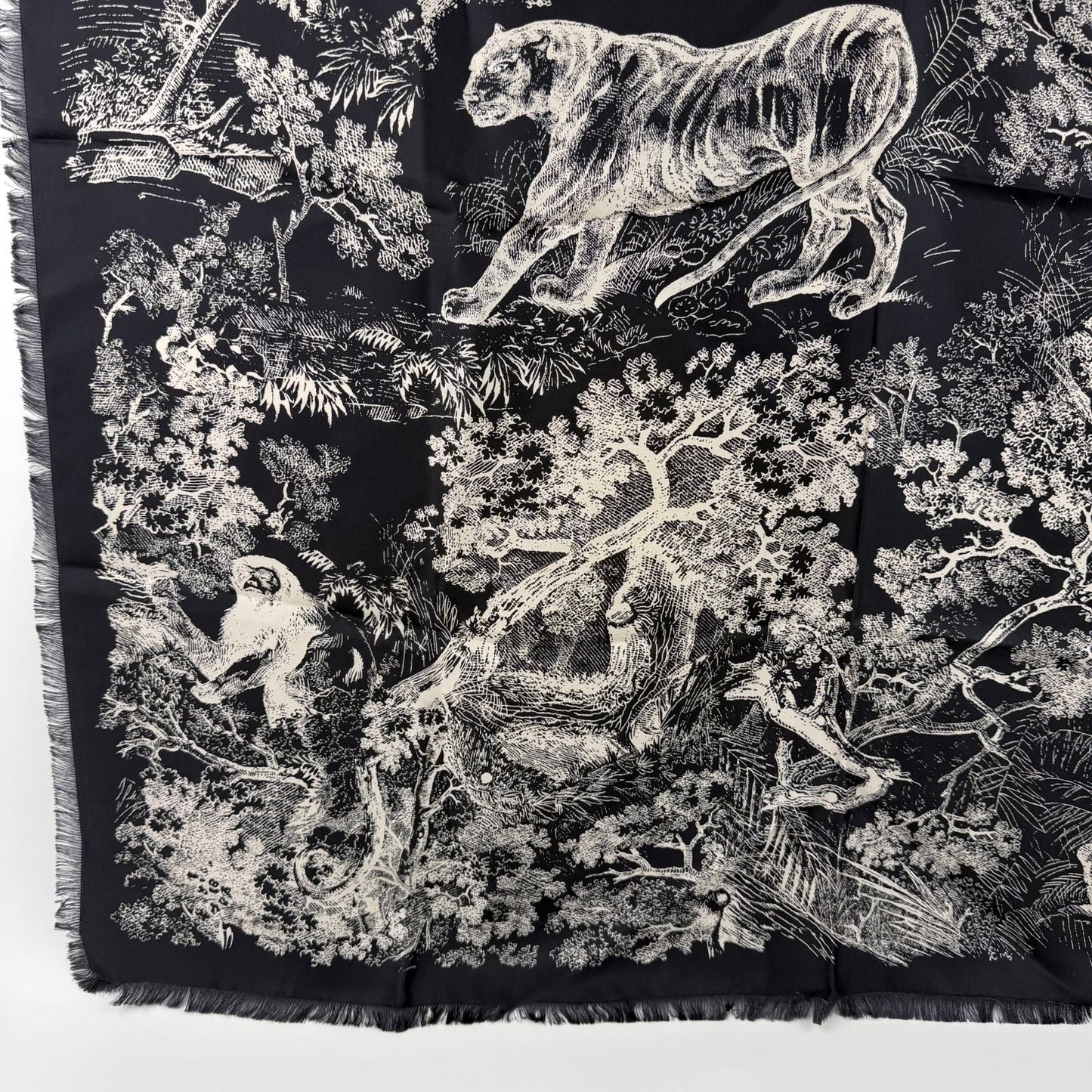 Dior le Scarf Navy Silk Vintage