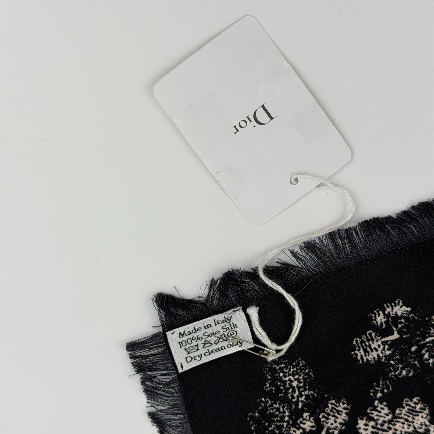 Dior le Scarf Navy Silk Vintage