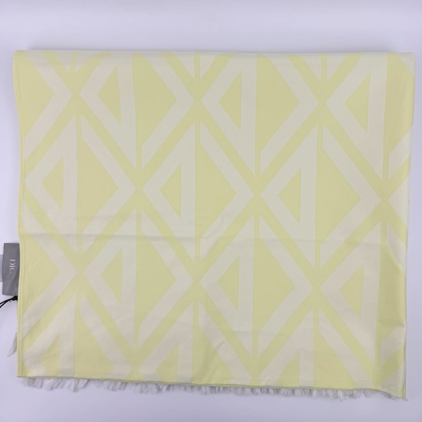Dior Yellow Cotton Vintage Scarf