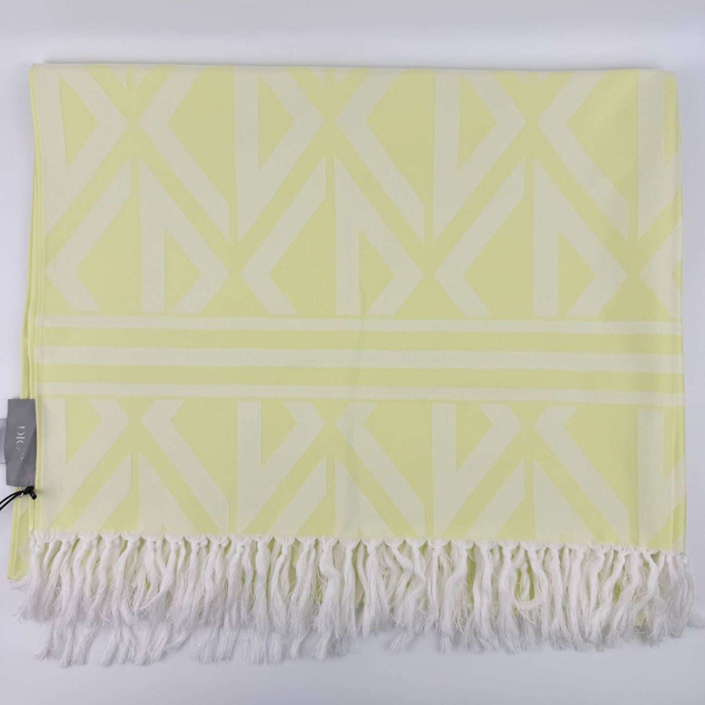 Dior Yellow Cotton Vintage Scarf