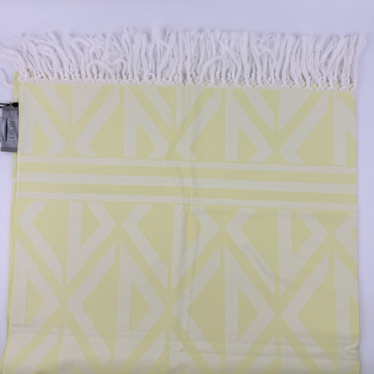 Dior Yellow Cotton Vintage Scarf