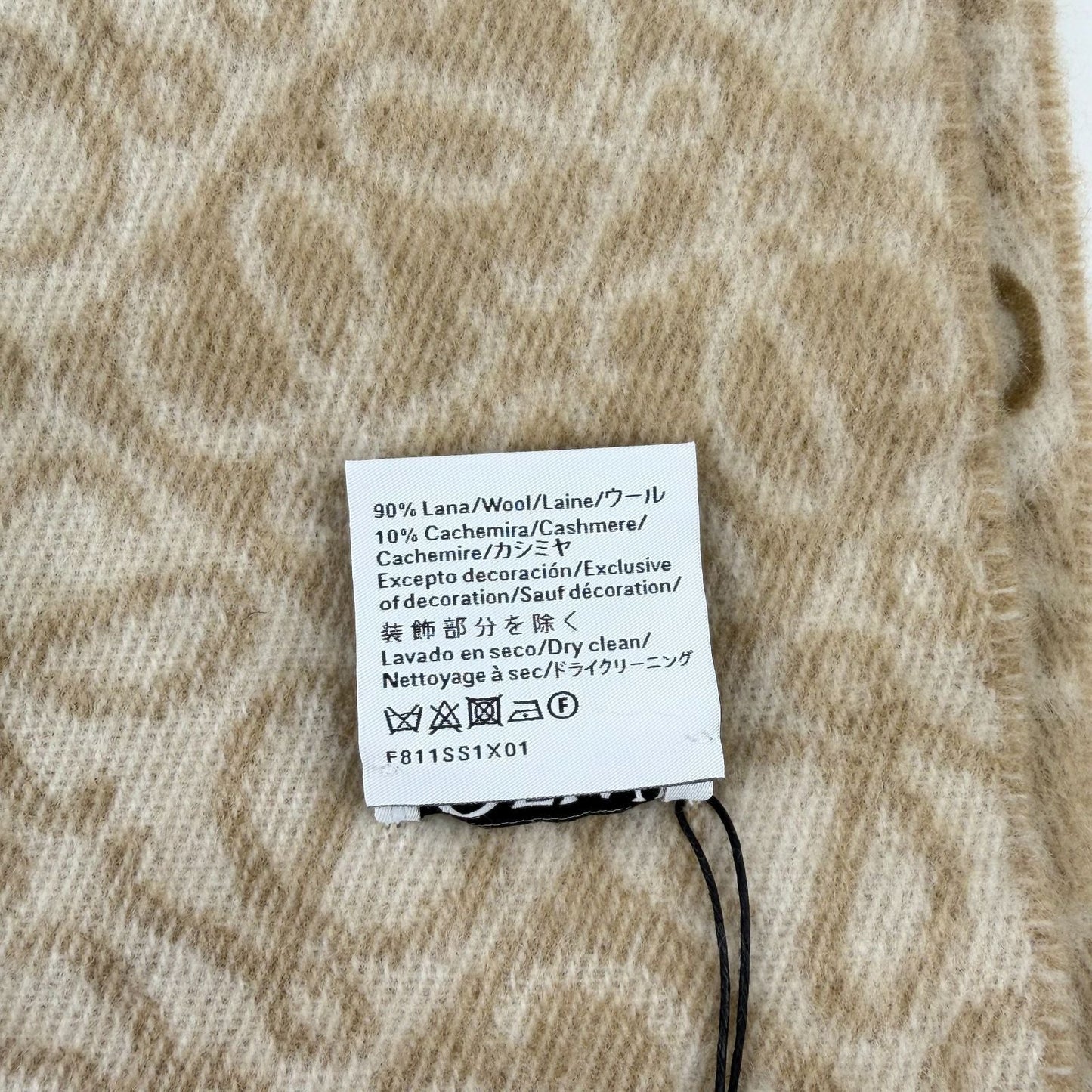 Loewe Anagram Beige le Cashmere Vintage Scarf