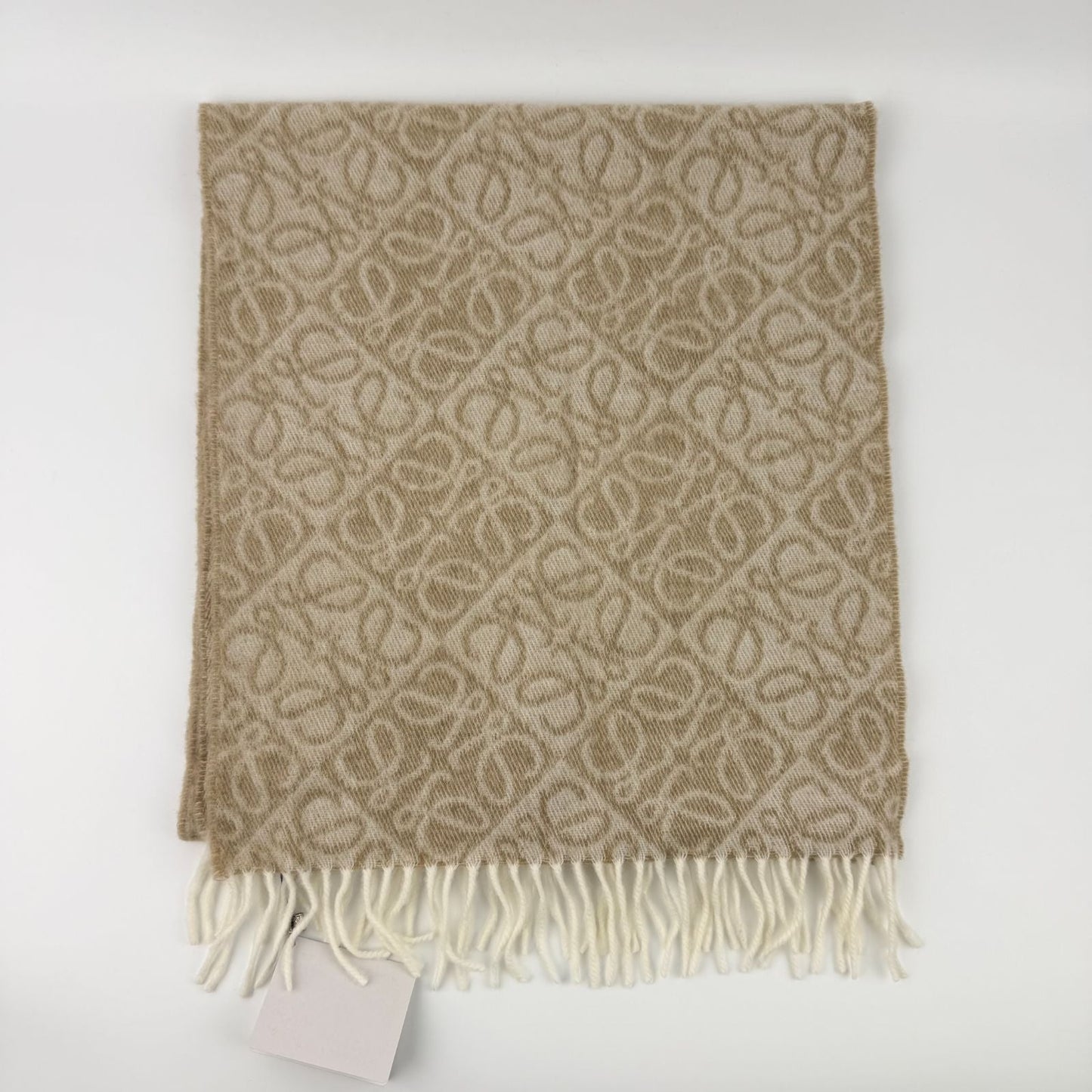 Loewe Anagram Beige le Cashmere Vintage Scarf
