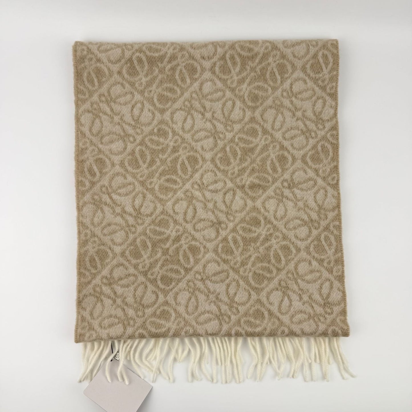 Loewe Anagram Beige le Cashmere Vintage Scarf