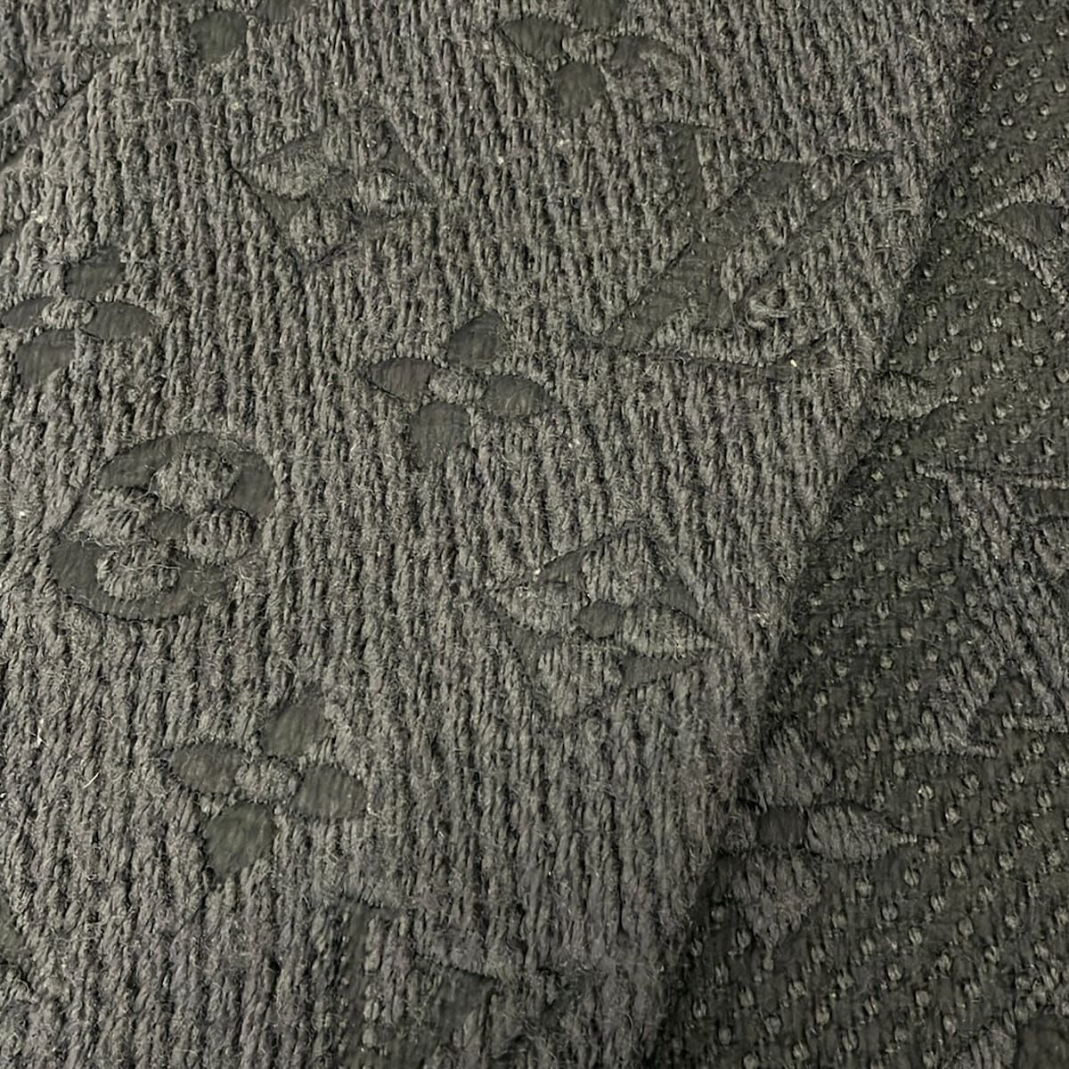 Louis Vuitton Scarf Echarpe Logo Mania Anthracite Wool Silk