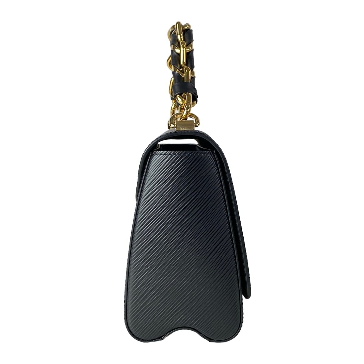 Louis Vuitton Handbag Twist MM Noir Leather Cowhide