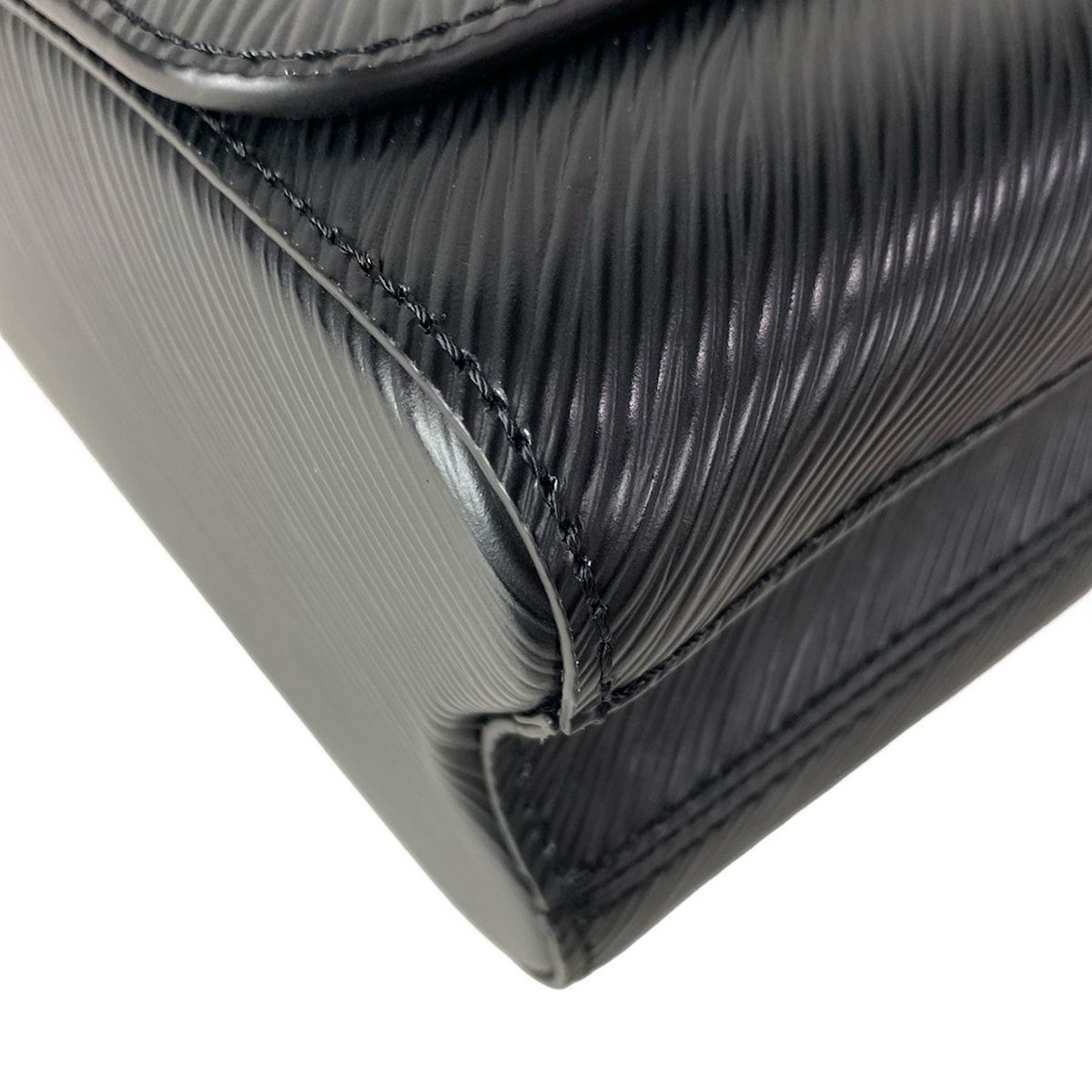 Louis Vuitton Handbag Twist MM Noir Leather Cowhide