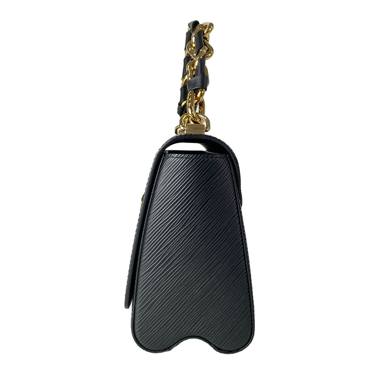 Louis Vuitton Handbag Twist MM Noir Leather Cowhide