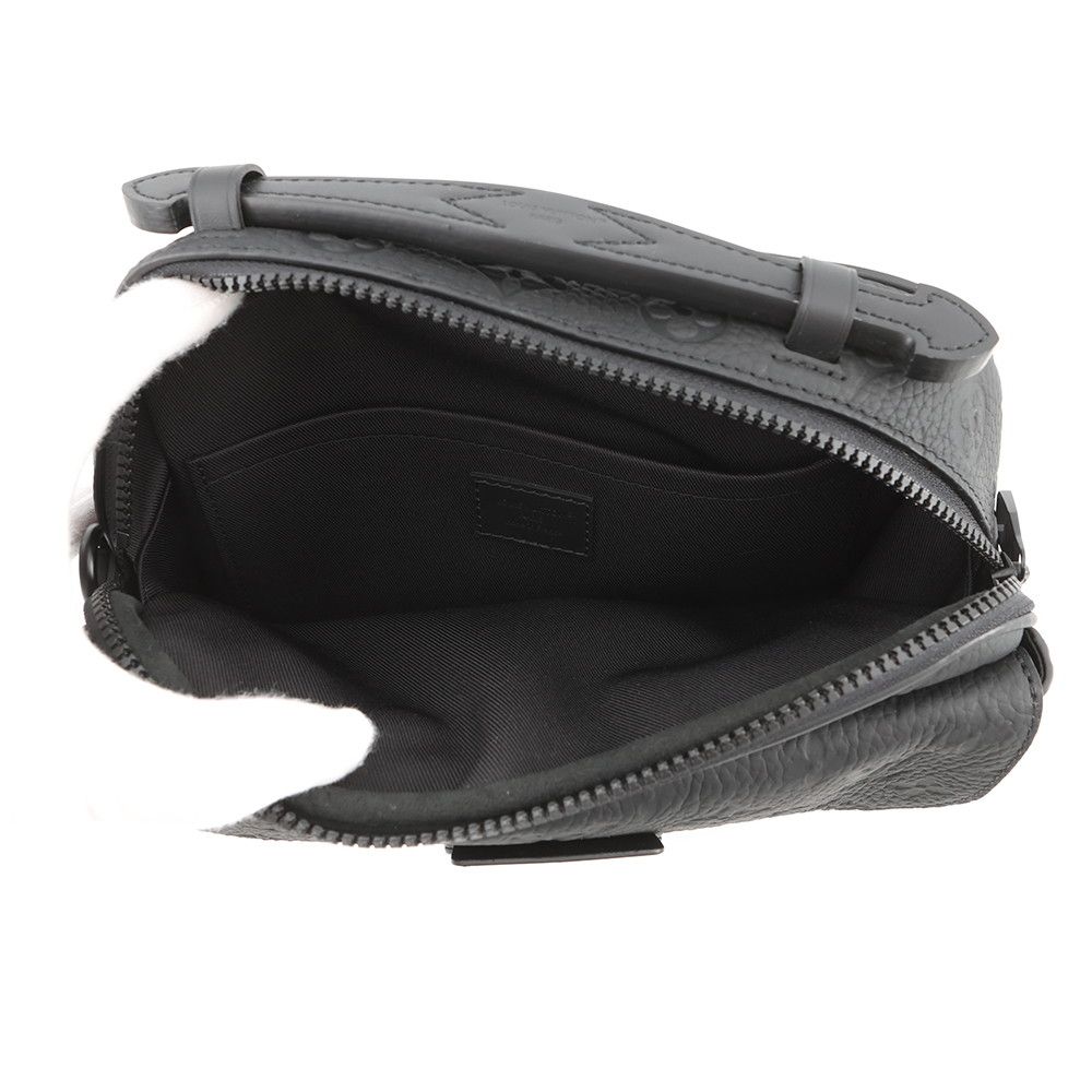Louis Vuitton Shoulder Bag Monogram Taurillon S Lock Messenger Black