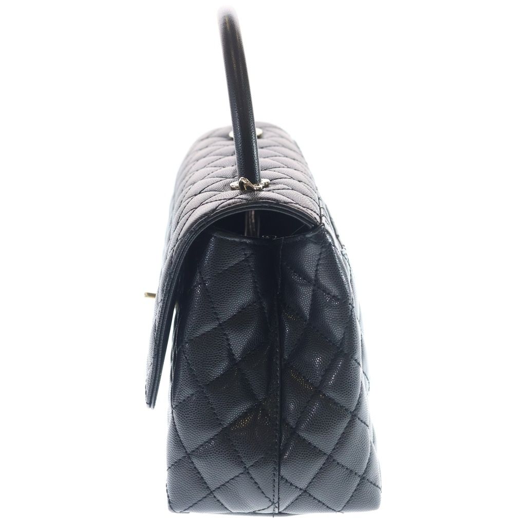 Chanel Coco Handle 29 2-Way Shoulder Bag Black Caviar Leather Gold