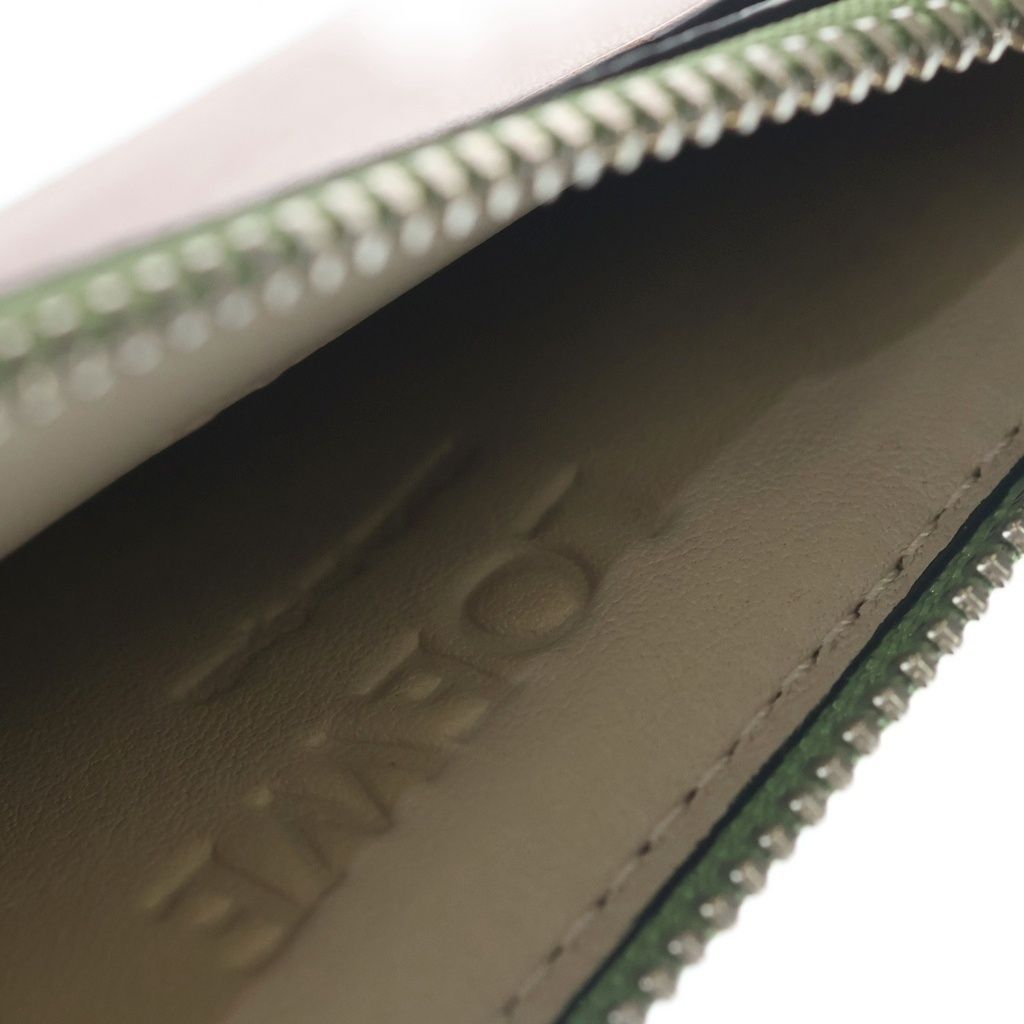 Loewe Anagram Leather Card Case Green Brown