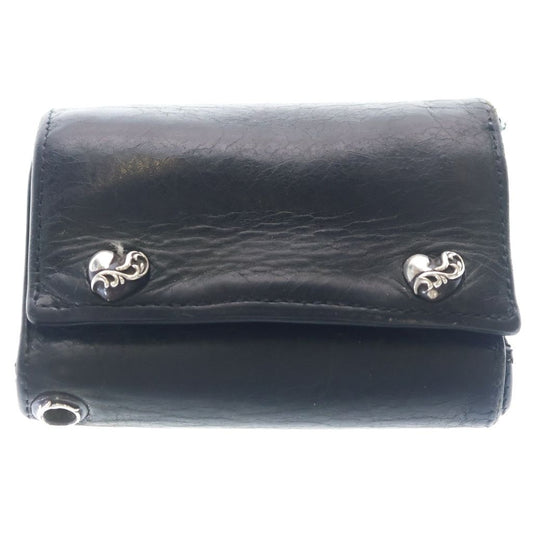 Chrome Hearts Boheart Tan Leather Wallet Black