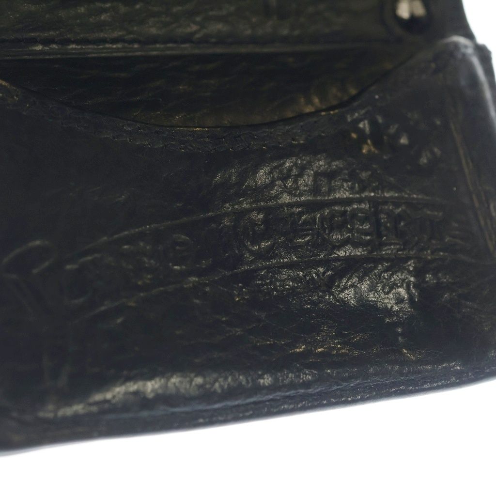Chrome Hearts Boheart Tan Leather Wallet Black