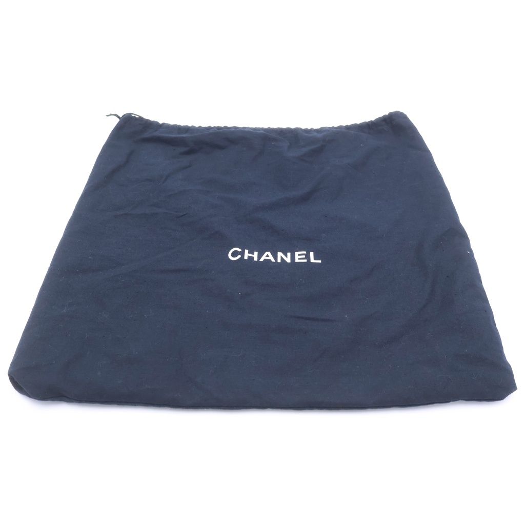 Chanel CC Logo 2-Way Chain Shoulder Bag Black Caviar Leather Gold