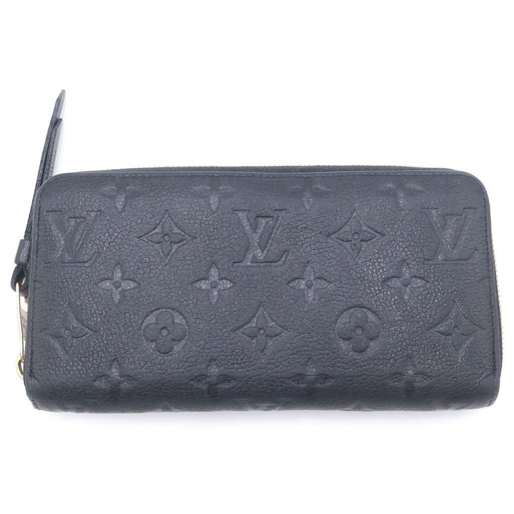 Louis Vuitton Monogram Empreinte Zippy Wallet Leather Black