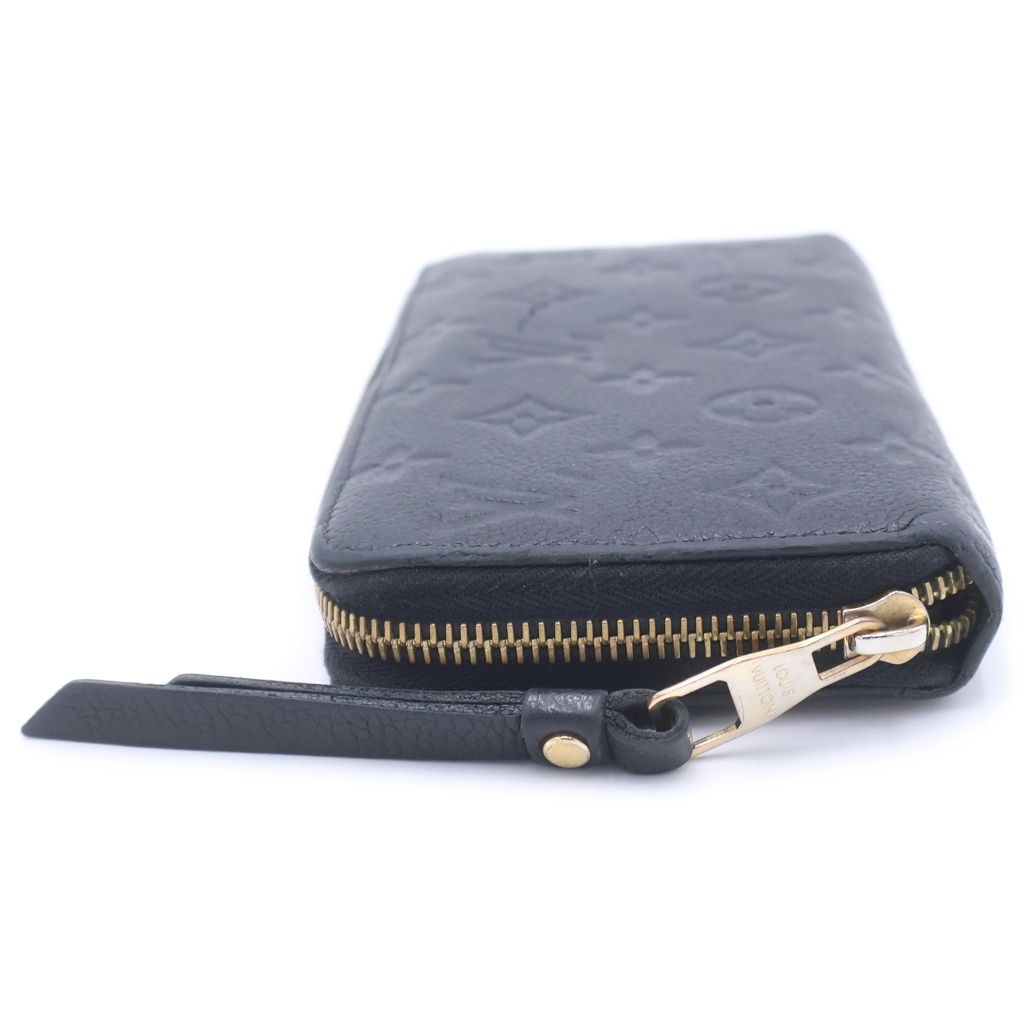 Louis Vuitton Monogram Empreinte Zippy Wallet Leather Black